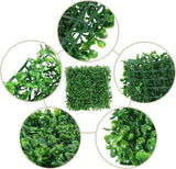 10-Pack Artificial Grass Panels 25x25 cm for Garden Party Wall Decor, Compatible with Outdoor V1188-MS-325-1820