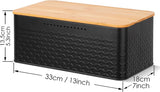 CARLA HOME Bread Bin with Bamboo Lid used as Chopping Board for Kitchen Countertop LSB-36093