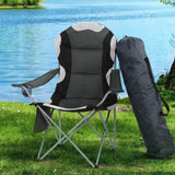 Weisshorn Camping Folding Chair Portable Outdoor Hiking Fishing Picnic Grey 2pcs CAMP-B-C-61-GR-FC2