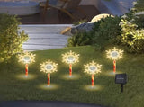 5-Piece Solar Snowflake Garden Lights Waterproof LED for Christmas and Winter Decoration V1188-MS-710-185