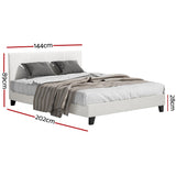 Artiss Bed Frame Double Size Boucle NEO BFRAME-H-NEO-D-TED-AB