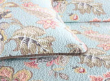 100% Cotton Blush Aqua Rosehaven Coverlet Bedspread Set V745-MMPAC060967Q13U