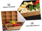 Drawer Organizer - Sorting Box with 9 Compartments - Bamboo Tea Box - Small Storage Trays - Desk V1189-WXF-260203-00465
