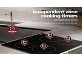 Devanti Electric Ceramic Cooktop 60cm Touch Control CCT-B-4E-4Z-TOUCH-BK