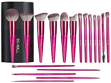 Hot red Professional Makeup Brush Set Cruelty-Free, Versatile for Foundation, Blush & V1107-HOT RED PROFESSIONAL MAKEUP BRUSH SET