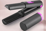 Cordless Hair Straightener and Curler 2 in 1 Mini Ceramic Flat Iron for Travel V1263-JX-6547
