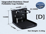 Foldable Stainless Steel Drink Cup Holder with Adjustable Arc Bracket for Boat Yacht RV Camper V1341-ZY-CAQUUEQZ-D-WHITE