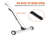 24.9 kg Rolling Magnetic Sweeper with Wheels,Push-Type Magnetic Pick Up Sweeper, Large Magnet Pickup V952-TLSCXQSQT36558SE0V0