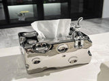 Tissue Box Cover Ceramic Rectangular Stylish Elegant Decorative Napkin Box Holder for Desktop Coffee V1294-YM0710-3117230216912