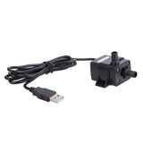 Battery Operated Submersible Water Pump for Aquarium Fountain Pond Circulating 10V USB Mini Quiet V1192-AZ-W-25476