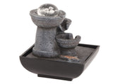 LED Illuminated Tabletop Waterfall Flowing Water Fountains with Ball for Home Office Feng Shui V1294-YM0901-3111200179311