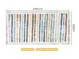 Marlow Floor Rug Short Pile Washable Carpet Soft Plush Non Slip Stripe 200x290 FR2039-200X290
