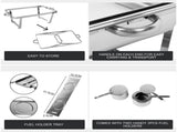 9L Chafing Dish Set Buffet Pan Bain Marie Bow Stainless Steel Food Warmer V201-FAZ4991SI8AU