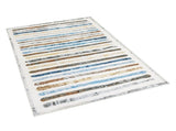 Marlow Floor Rug Short Pile Washable Carpet Soft Plush Non Slip Stripe 200x230 FR2039-200X230