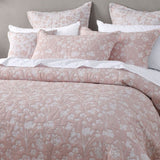 Bianca Myra Blush Floral Jacquard Bedspread Set Double V442-BCA-BEDSPREAD-MYRA-BLUSH-DS