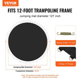 Replacement Trampoline Mat Fits 12ft Frame 72 V-Rings 5.5" Spring Length V952-YXBCTD12YC72R0QTWV0