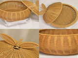 Rattan Bread with Lid, Handwoven Household Boxes, Multi-Purpose Decorative Storage V1366-AZ2-W-23617