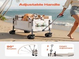 Collapsible Folding, 550lb Load & 220L, 2 in 1 Foldable Cart Converts to Bench, Utility V952-ZDHYBXSSTCHSZ4NS1V0
