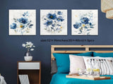 3 Piece Watercolor Wildflower Botanical Framed Wall Art Colorful Floral Canvas Art Prints Boho V1192-AZ-W-25145