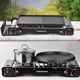 2 Burner Butane Countertop, Portable Adjustable Burners with Carry Case, Portable Camping V255-YC-TWIN-STOVE