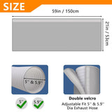 2Pack Portable AC Hose Insulation Sleeve, Portable Air Conditioners Insulated Hose Cover Wrap, Fit V1107-721-75749-BLK-2PACK