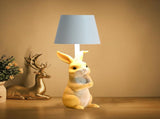 Yellow Bunny White Lampshade Adorable Rabbit Resin Table Lamp - 3-Color LED, USB Rechargeable, Touch V888-ELOSUNG21687