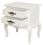 French Provincial 2 Drawer Side Table V199-LT002FPWH
