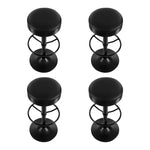 Artiss 4x Bar Stools Leather Padded Gas Lift Black BA-TW-T7009-CB-BKX4