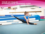 Powertrain Airtrack 20cm Thick 3m x 1m Inflatable Gymnastics Tumbling Mat Air Track - Blue IFM-0301-BUWH