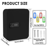 Key Cabinet,Password Key Lock Box Wall Mounted 3-Digit Combination Key Safe Cabinet with 20 Key V1369-AZ3-W-12563