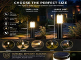 Small Black Cool White Solar LED Path Light 2Pcs V1221-XM-LB599-GM44
