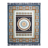 J Elliot Home Kasbah Luxury Fringe Throw 130 x 160cm Blue V442-IDC-THROW-KASBAH-BLUE-RE