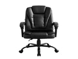 Artiss Massage Office Chair Executive Computer Gaming Chairs Black PU Leather MOC-09M-2P-BK
