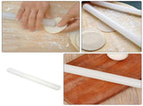 White Plastic Rolling Pin with Smooth for Easy Dough Rolling and Quick Cleanup, Ideal for Home V1369-AZ3-W-15755