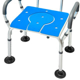 Orthonica Height-Adjustable Aluminium Commode Shower Chair with Armrests Backrest Armrests Soft SHC-MAS-ALU-17L