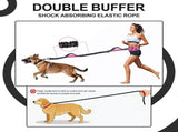 Hands Free Dog Leash With Adjustable Waist Belt, Shock Absorbing Bungee, Reflective Lead, Pockets V1237-ZY-807-297