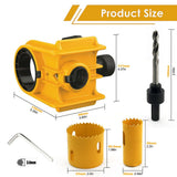 Door Lock Installation Kit with Drilling Template Hole Saw Drill Bit and Hex Wrench for Wooden and V1341-ZY-FDTQPA2Z-RED