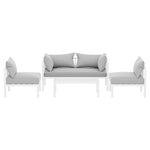 Gardeon 4 Seater Outdoor Sofa Set Aluminium Lounge Setting ALU-SOFA-AL-4PCS-WH