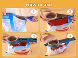 Bag Clip with Pour Spout, Food Bag Sealing Clip, Reusable Plastic Cap Sealer V1258-DP02-F-815
