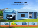 Inflatable Paint Booth, 32.8 x 21 x 14.8 ft Inflatable Spray Booth, with 1100W750W Powerful Blowers V952-CQSPQFLSKCGLKJFV4V3