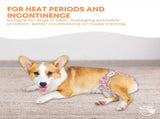 Rooster Farms Female Dog Diapers Large 3Pk - Washable Reusable Nappies Hook/Loop V238-SUPDZ-41365731442768