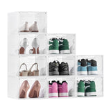 VEVOR Shoe Storage Boxes 9PCS Stackable Shoe Boxes US Size 13 Transparent White V952-KDDQTMCXXHQK2TQOP001V0