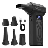 Cordless Paint Pouring Blower with 5 Nozzles Electric Air Duster, Four-Speed Adjustable Speed V1192-AZ-W-3904