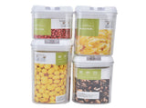 4Pcs/Set Kitchen Storage Box Transparent Multifunctional Sealed Jar for Home Kitchen V1294-YM0714-3118210204511