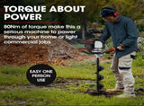 BAUMR-AG BPX-1400 38cc 4-Stroke Petrol Post Hole Digger, 150mm Auger w/ 600mm Extension Shaft V219-PHDPTRPB1M4A