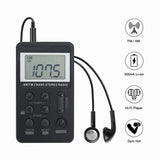 2X Portable Radio FM/AM Dual Band Stereo Digital Portable Mini Radio Receiver with LCD Display V1192-AZ-W-23090