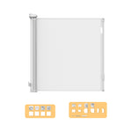 BoPeep Retractable Baby Safety Gates 150cm White 150 cm KD1134-150-WH