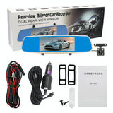 7 Lcd Touch Screen Rear View Mirror Car Recorder With Separate Camera PRL-6531SMC