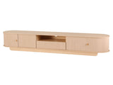 Artiss 220cm TV Unit Rounded Edge Slide Side Cabinet Door Pine FURNI-N-TV220-WD-AB
