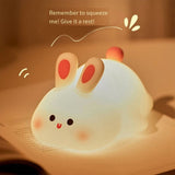 2-Pack Silicone Bunny Night Light, Dimmable Rechargeable, Bedroom Night Lamp V1192-AZ-W-22717